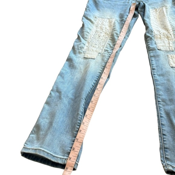 Lace Patch Work Denim Jeans EST. 1946 Women’s Size 2 Bohemian Girly Softgirl - Picture 15 of 15